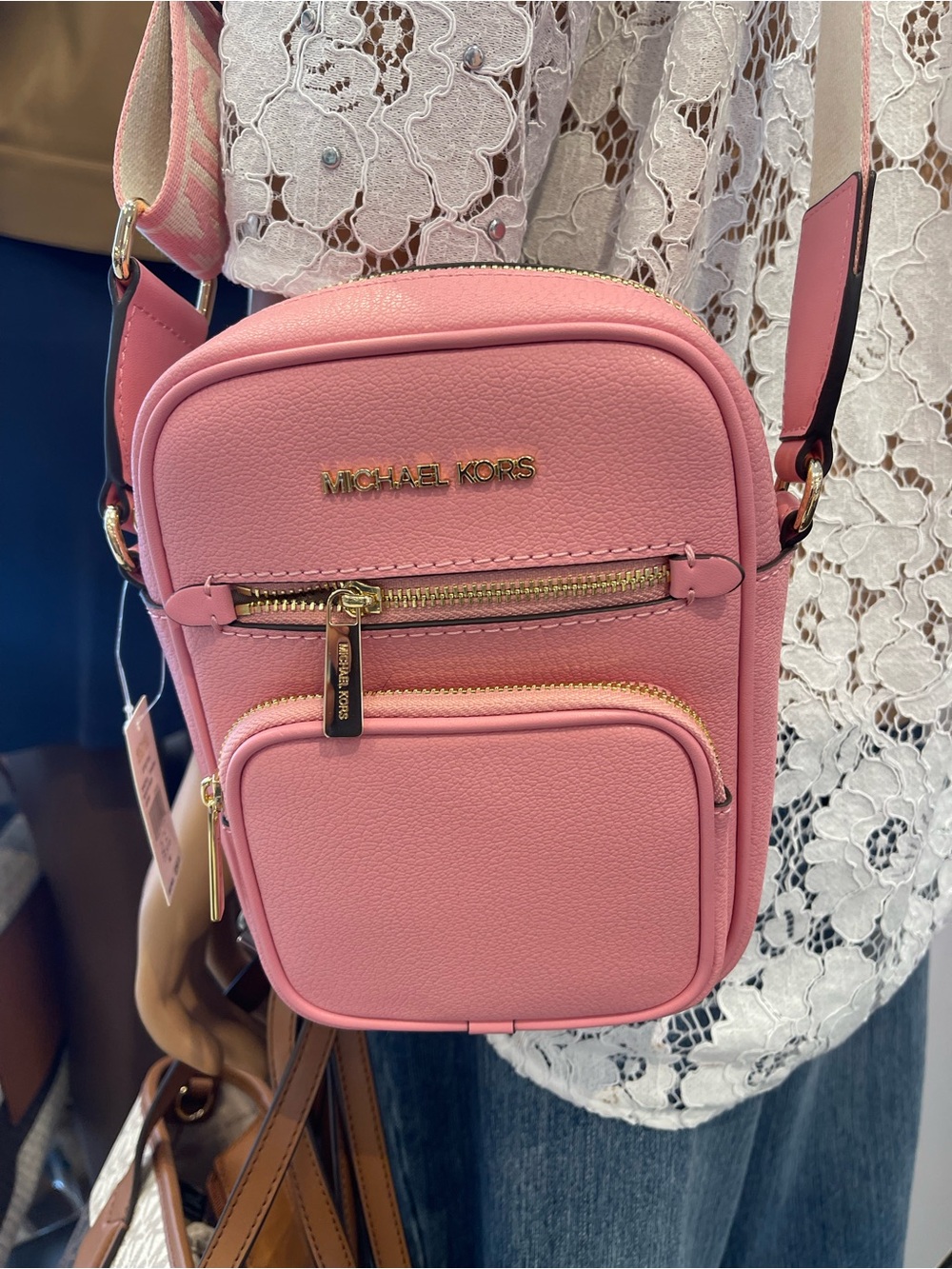 MICHAEL KORS Jet Set Medium Leather Crossbody Flight Bag
Carnation
NWT - Picture 7 of 16